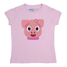 Pink Half sleeve Girls Pyjama- Brownie